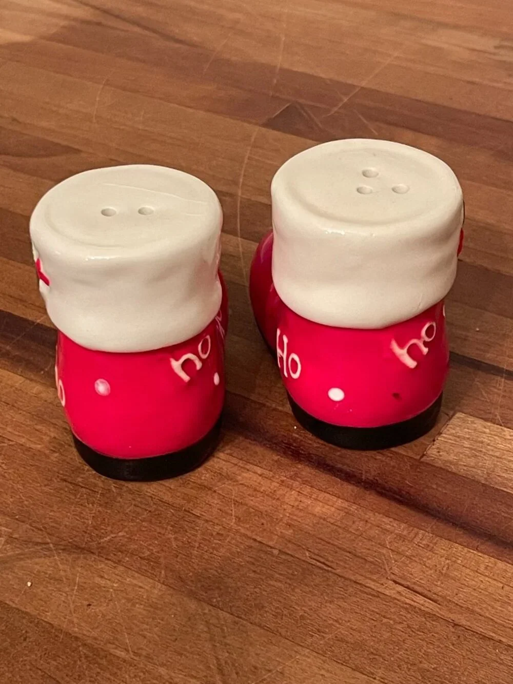 Vintage Santa Boots Salt and Pepper Shakers
